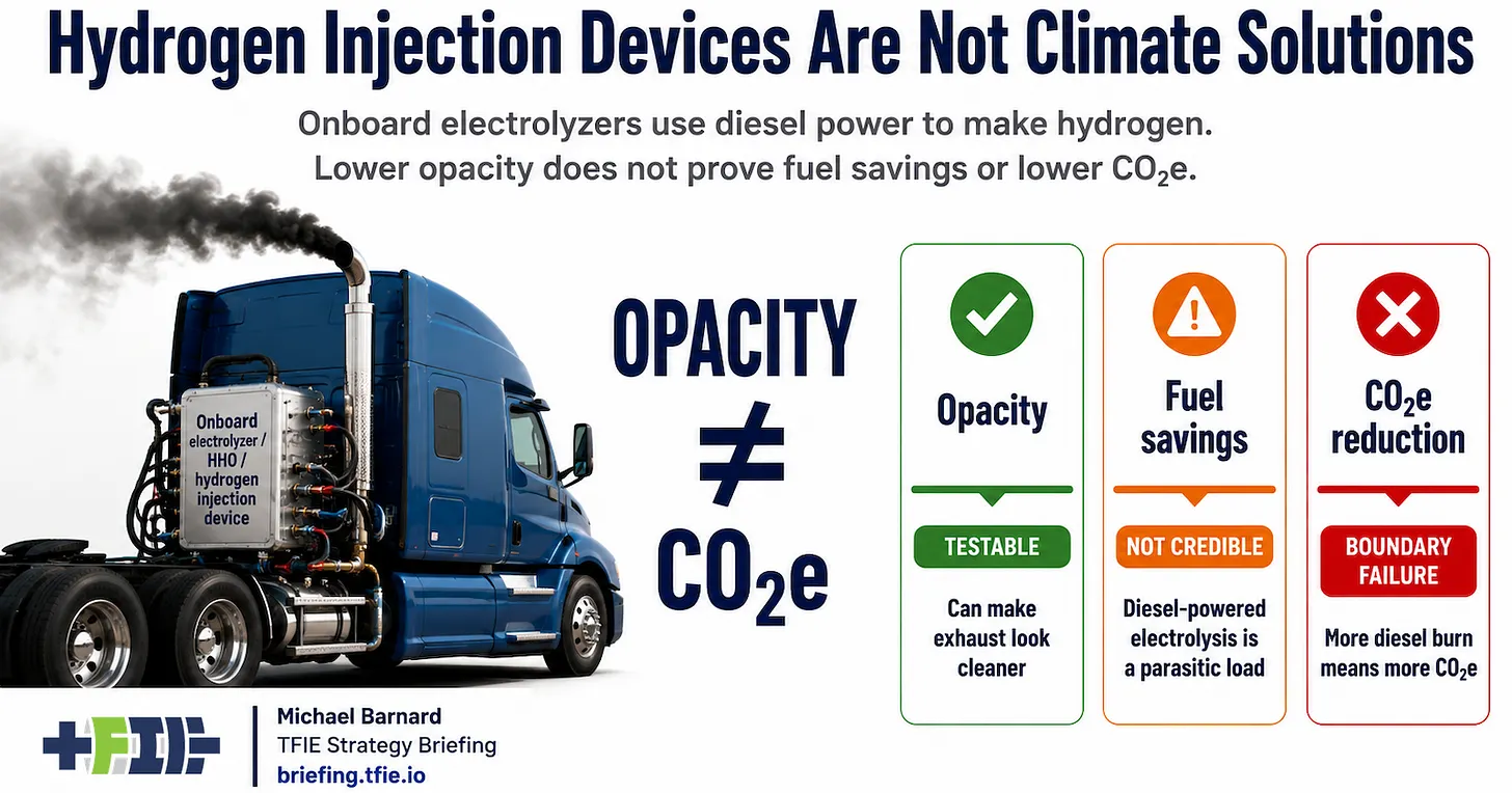 Phun hydro vào động cơ diesel giúp khói thải "sạch hơn" — nhưng bài toán carbon vẫn không có lời giải