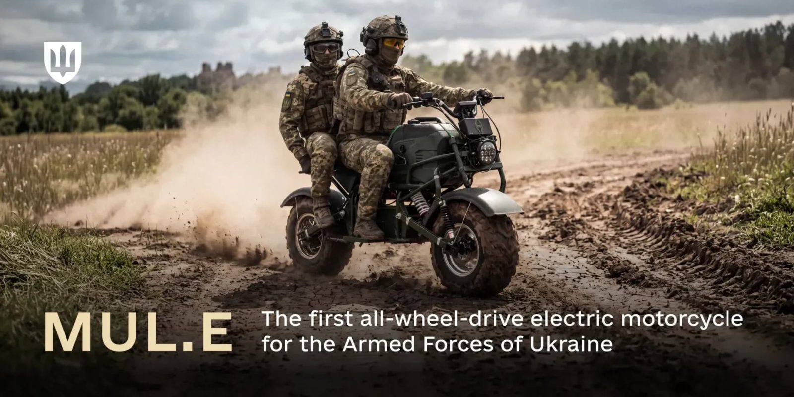 Ukraine ra mắt xe máy điện quân sự MUL.E — dẫn động bốn bánh, chống mìn, vận hành gần như im lặng