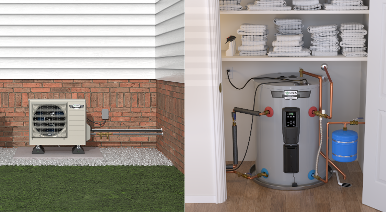 A. O. Smith hợp tác cùng Panasonic ra mắt máy nước nóng bơm nhiệt CO2 dạng tách — bước tiến mới trong xu hướng điện hóa gia đình