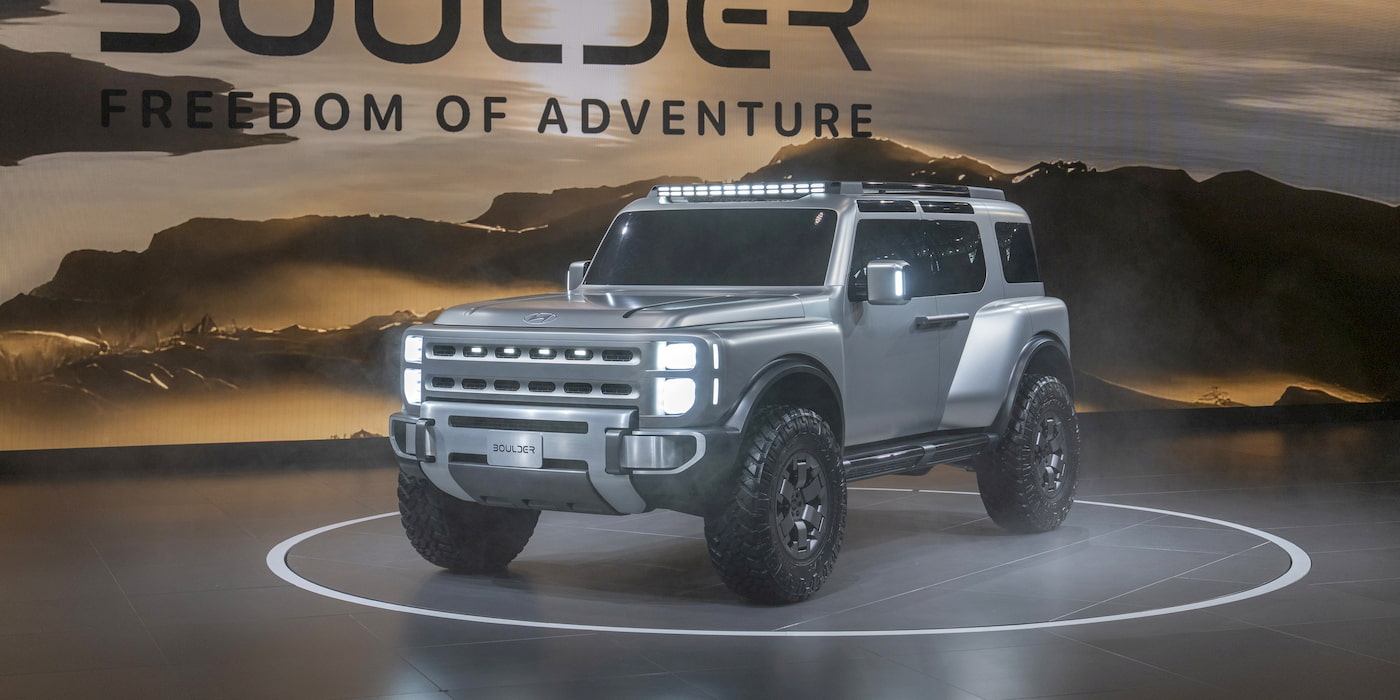 Hyundai ra mắt concept SUV off-road Boulder — sẵn sàng đấu Ford Bronco và Jeep Wrangler bằng khung gầm rời