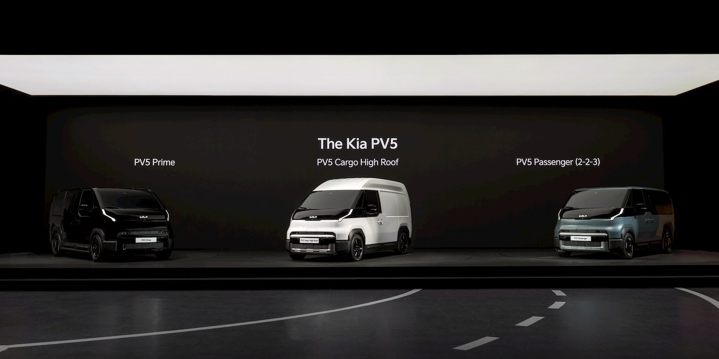Kia ra mắt ba phiên bản xe van điện PV5 mới tại Busan — bao gồm bản 7 chỗ ngồi, bản cao cấp và bản cargo nóc cao