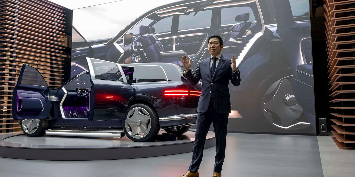 Genesis GV90 sẽ ra mắt cùng hệ thống công nghệ bí mật "Connect W" — nâng tầm trải nghiệm lái xe điện hạng sang