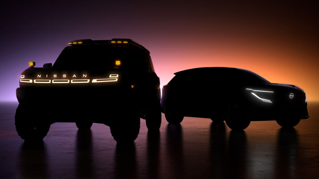 Nissan nhá hàng hai concept mới tại Auto China 2026 — một chiếc giống Xterra off-road "cứng", chiếc còn lại là crossover điện