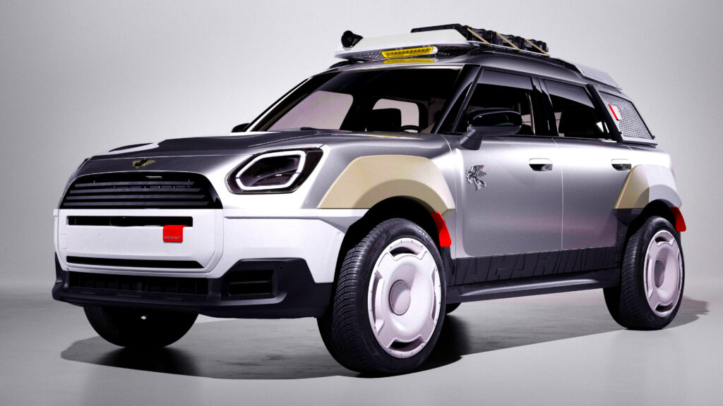 Mini Countryman hợp tác Vagabund biến SUV thành sân khấu âm nhạc di động — loa thay cửa kính, vật liệu đá granite polymer cho âm thanh hoàn hảo