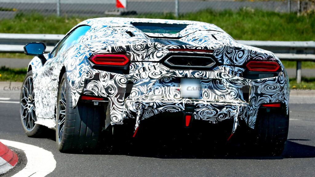 Lamborghini Temerario Spyder lộ diện trên đường thử Nürburgring — siêu xe mui trần hybrid V8 907 mã lực sắp ra mắt