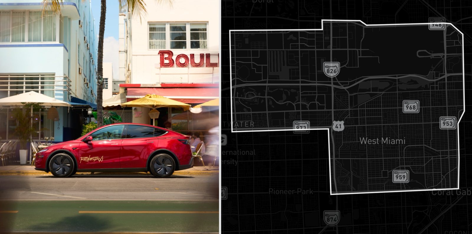 Tesla vẽ vùng hoạt động Robotaxi tại Miami nhưng vẫn chưa thể mở rộng quy mô tại Texas